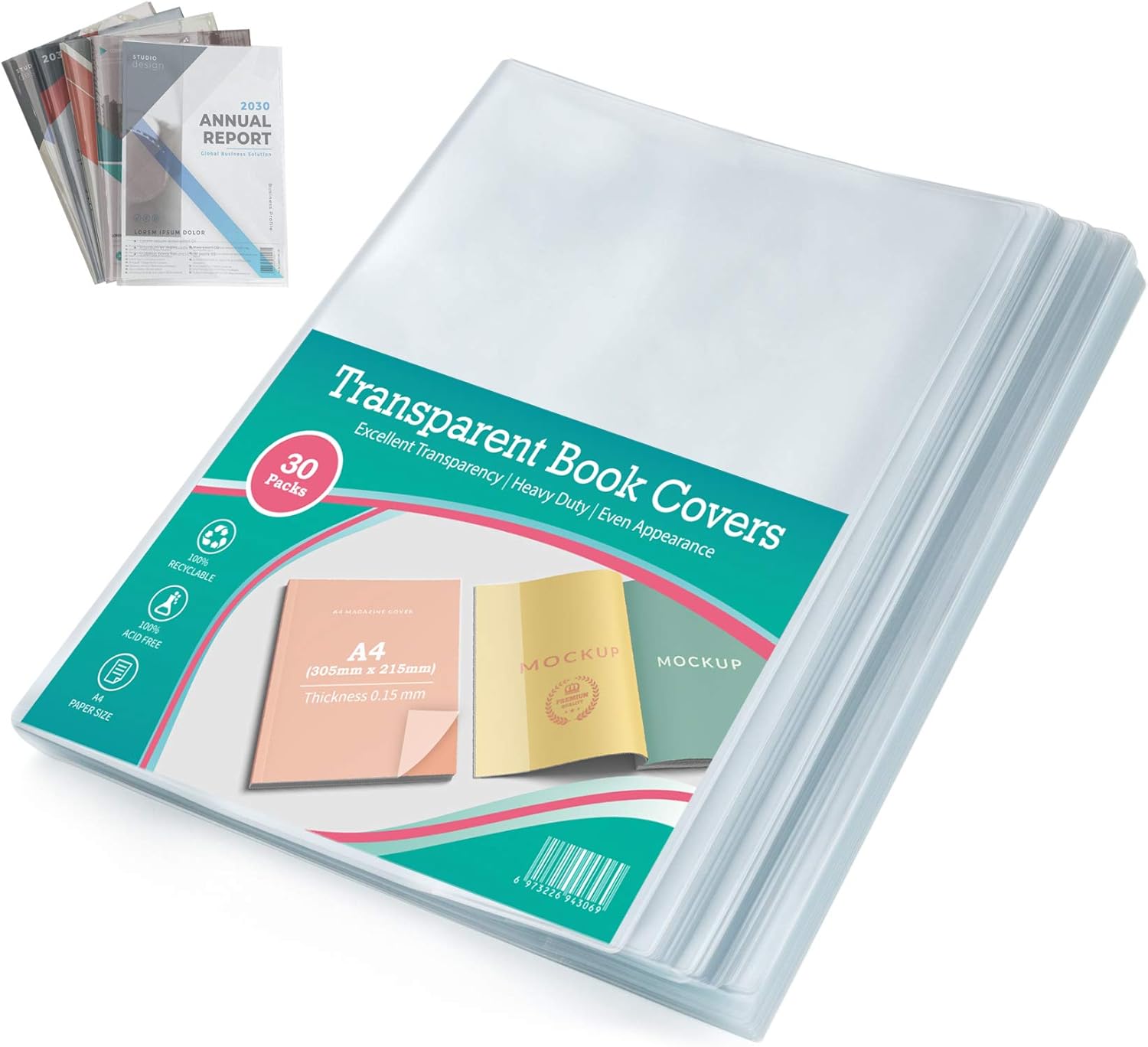 Plastic book cover